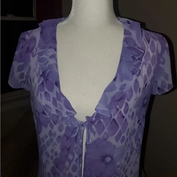 Victoria's Secret Purple Floral Tie Lingerie M - Picture 6 of 9